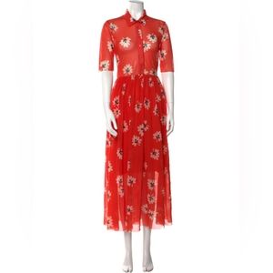 ✨ Rare Find: Ganni Tilden Mesh Maxi Dress in Exquisite Leaf Print - Size 10 ✨